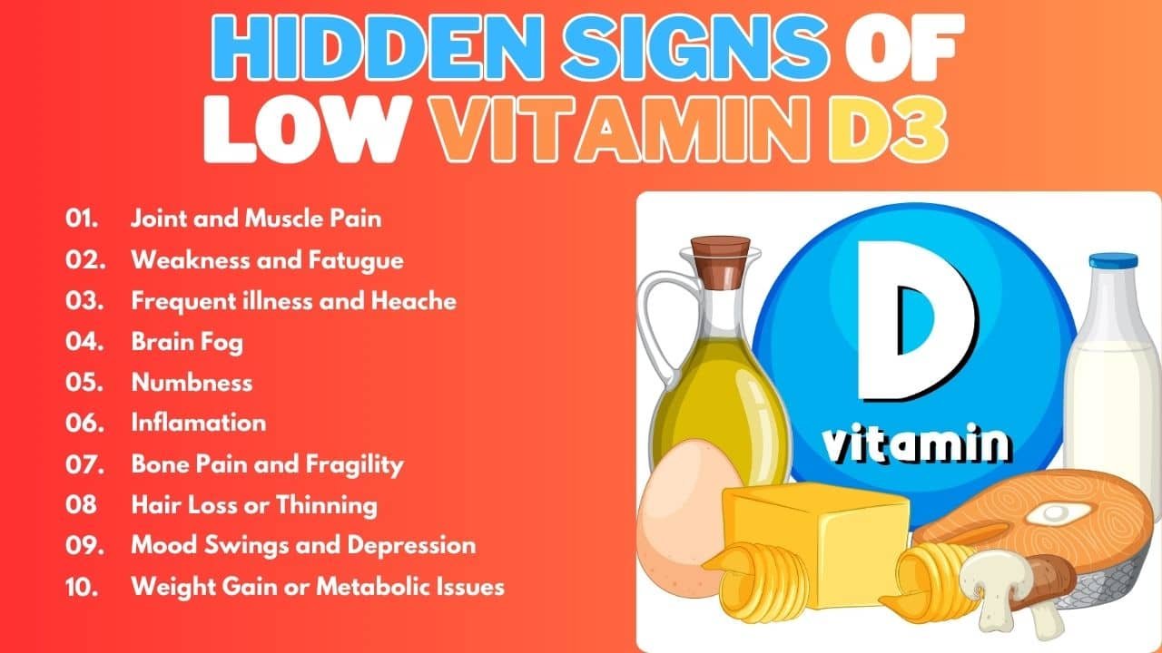12 Hidden Signs of Low Vitamin D3 Your Body is Showing in 2025